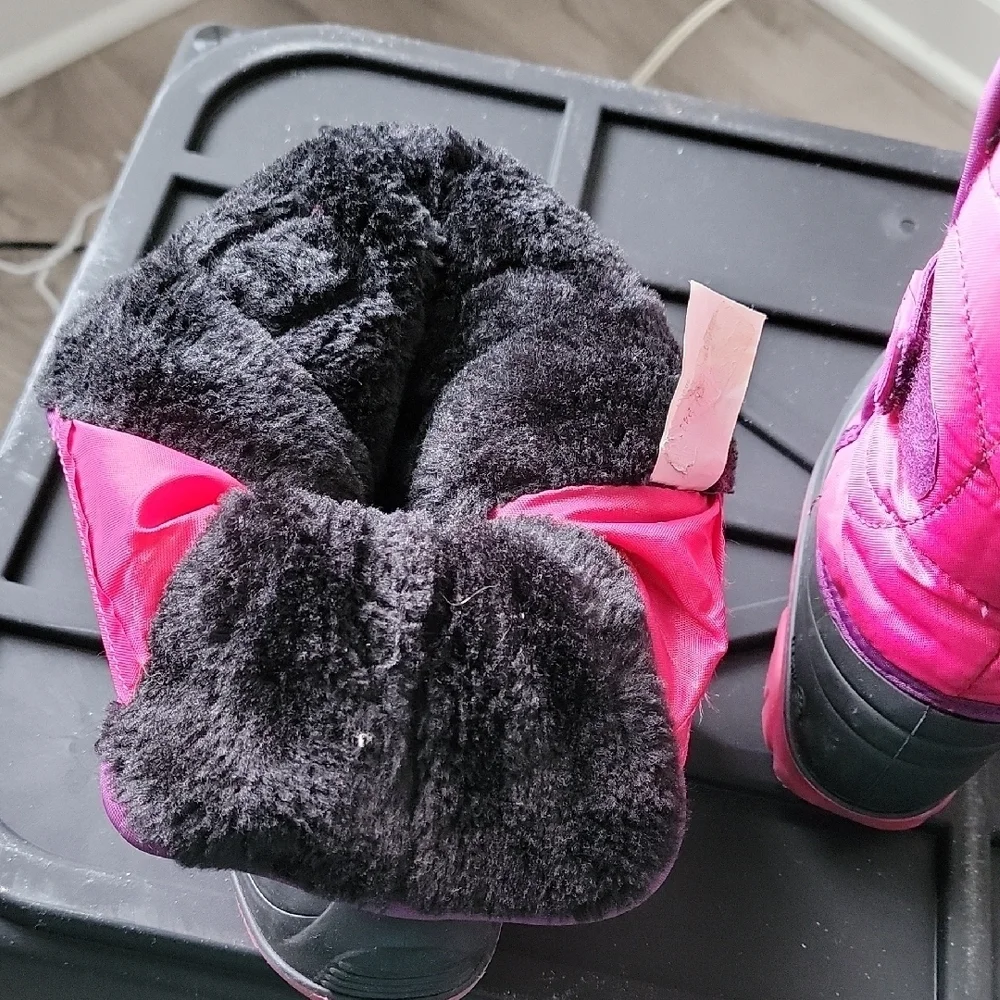 Kamik Vibrant Pink and Purple Snow Boots Size 10 Toddler Girl